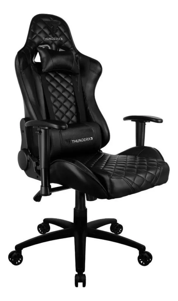 Cadeira gamer ThunderX3 TGC12 preta com almofadas