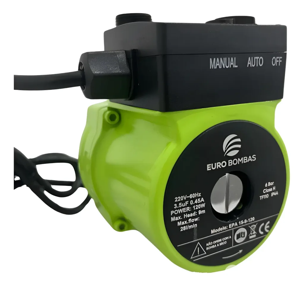 Bomba Pressurizadora 120 Watts 2 Pontos Pressurizador Epa 15-9-120 Eurobombas