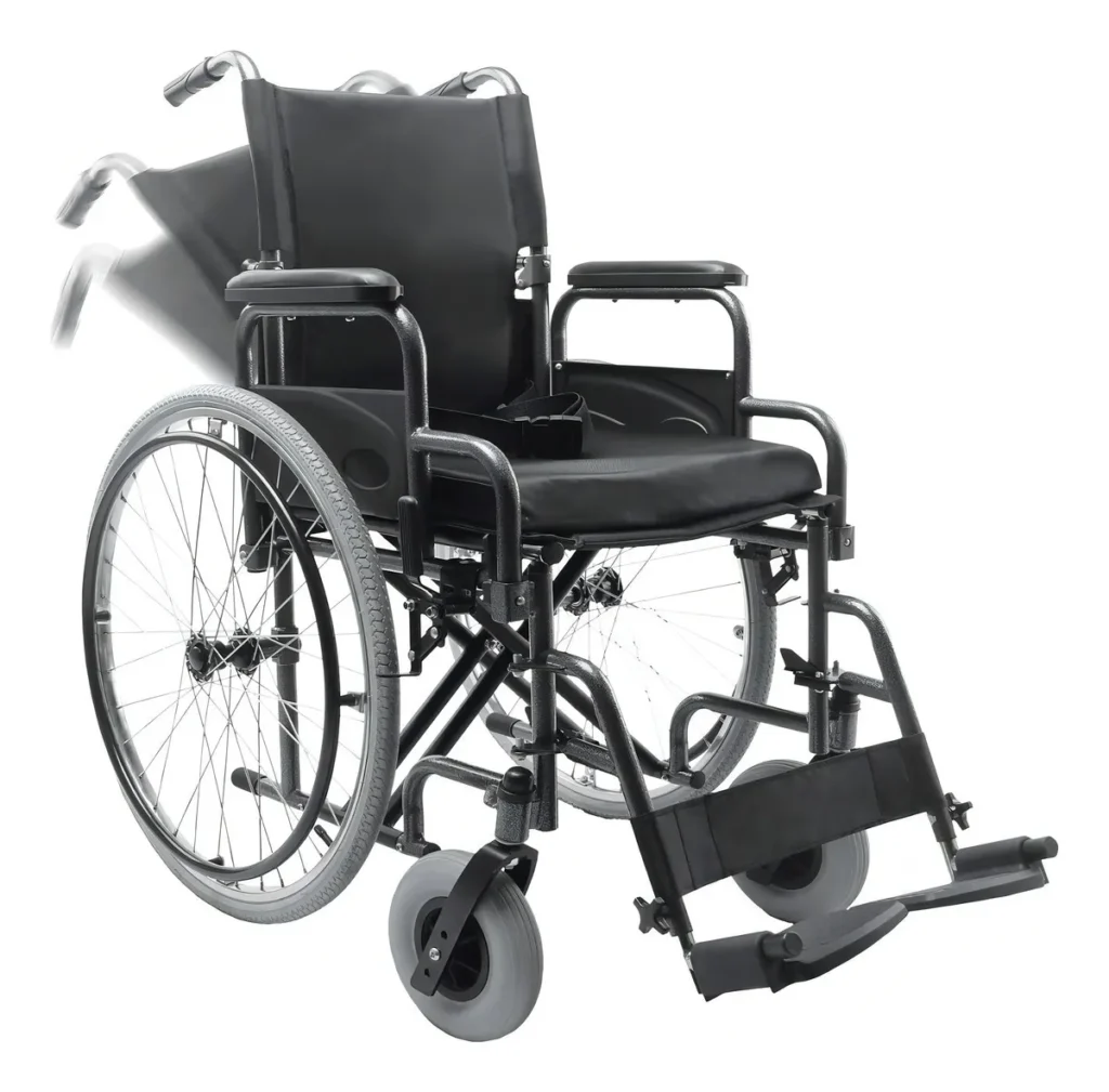 Cadeira de Rodas Aço Dobrável até 120 Kg Assento 46 cm D400 Dellamed