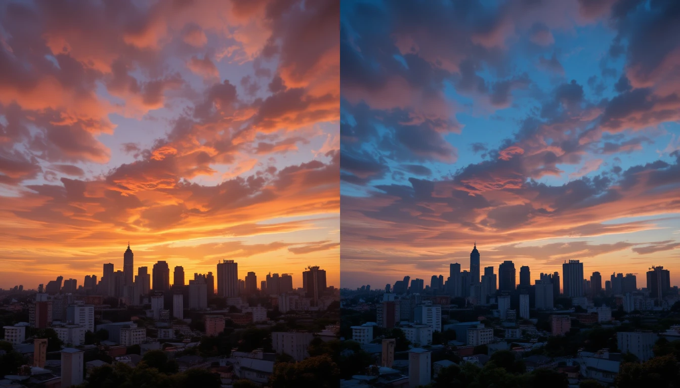 Imagem de uma foto tirada pelo iphone 17 e outra tirada pelo iphone 16- O que mudou do iPhone 16 pro Iphone 17
