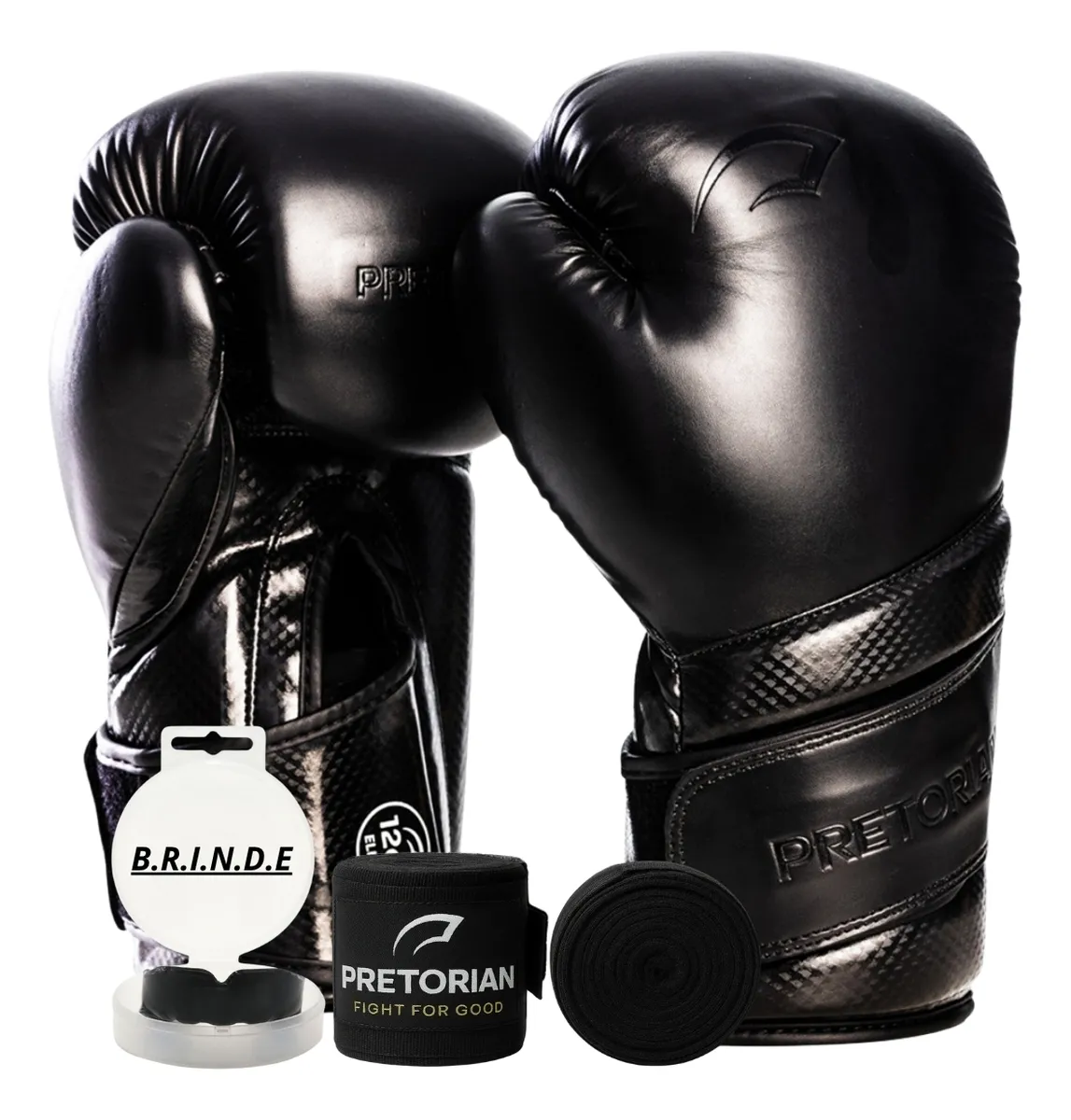 Kit Luva Boxe Muay Thai Elite Pretorian tradicional com bandagem e bucal