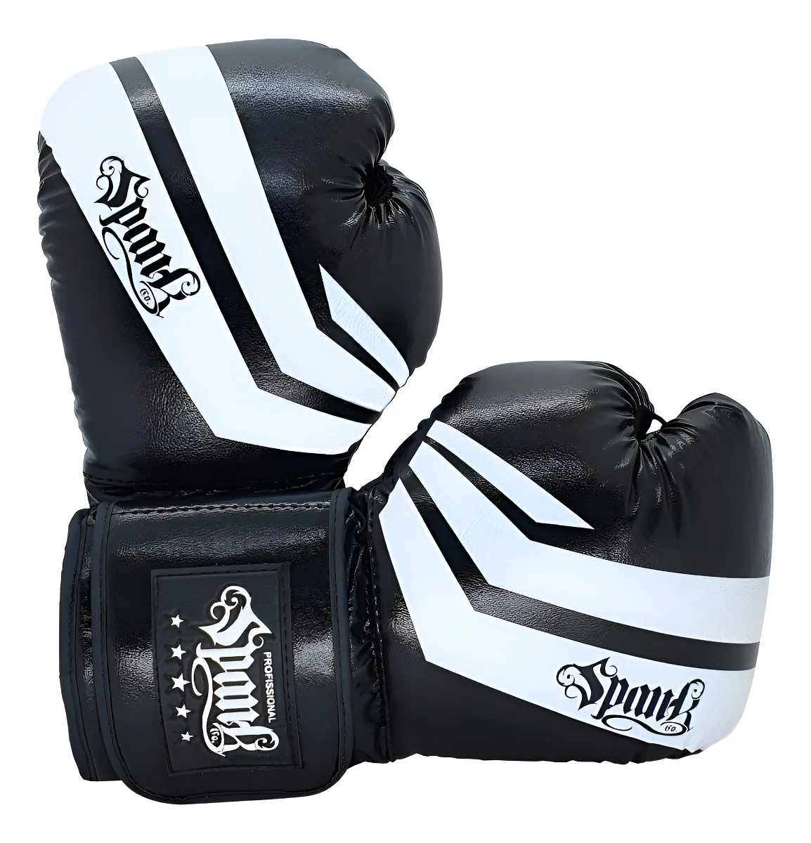 Luva de Boxe Muay Thai Kickboxing profissional Spank preta