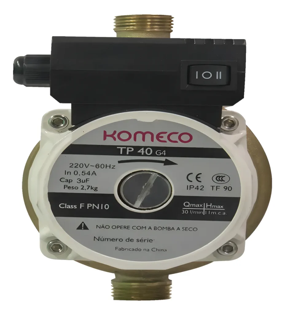 Minibomba Circuladora De Água Quente Tp 40 G4 Bronze Komeco
