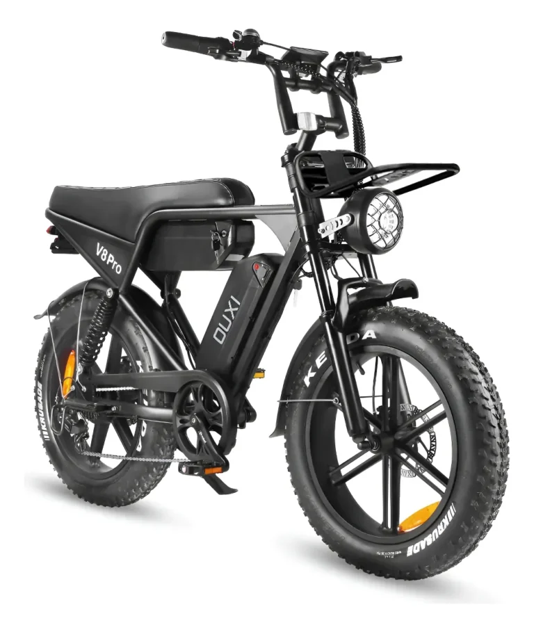 Bicicleta elétrica Ouxi V8 Pro S 1000W com 2 baterias e suspensão dupla