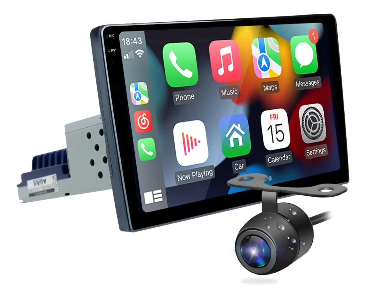 Knup RA-923 Android 1 DIN CarPlay 9 polegadas QLED