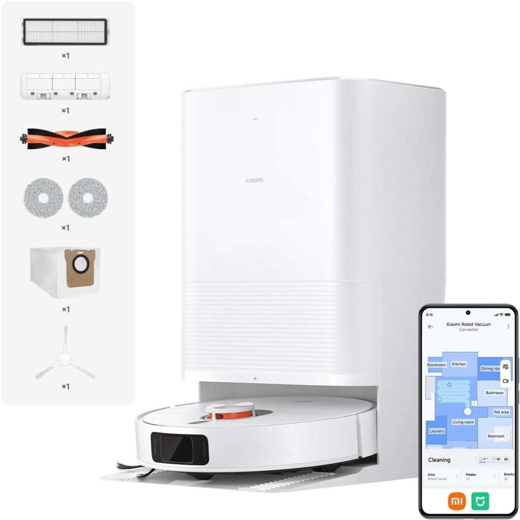 Robô aspirador Xiaomi Robot Vacuum X20 Pro com estação que lava e seca as mopas