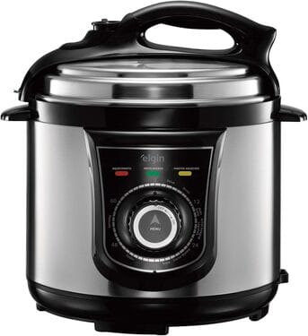 Panela de pressão elétrica Elgin Inox 4 litros com timer manual