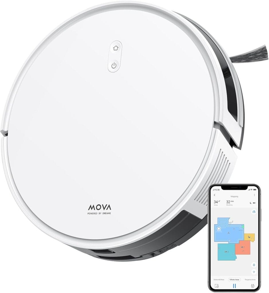 Robô aspirador Dreame E10 porta de entrada com 4.500 Pa
