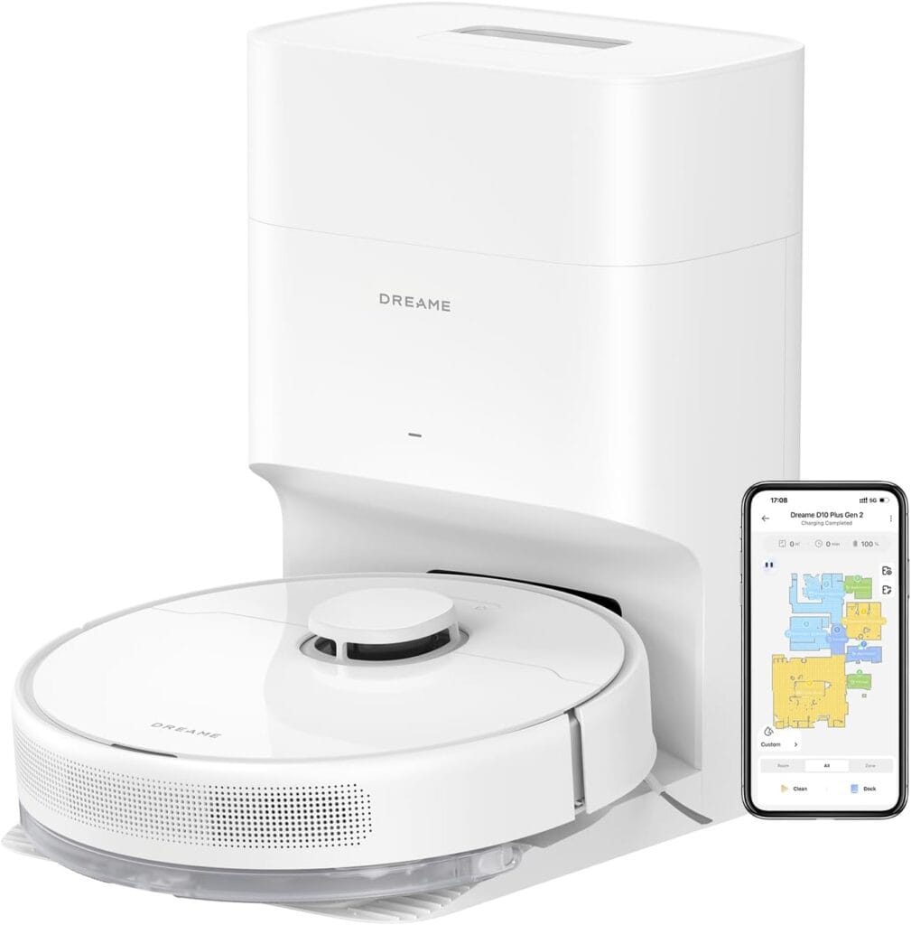 Robô aspirador Dreame D10 Plus Gen 2 com base de autoesvaziamento para 90 dias