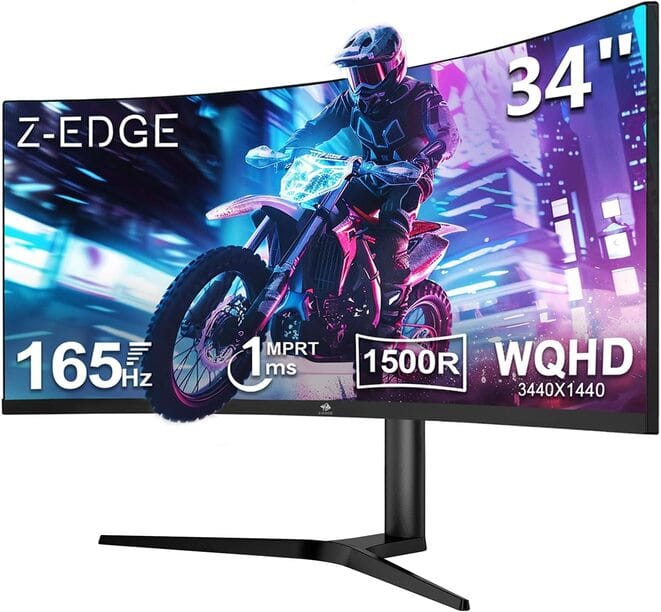 Monitor Z-Edge Ultrawide 34 polegadas WQHD curvo 21:9