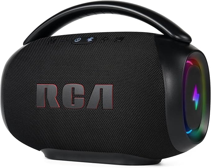 Caixa de Som Bluetooth RCA RS-FR213 Portátil 90W – Alto-Falante com Luzes LED Sincronizadas