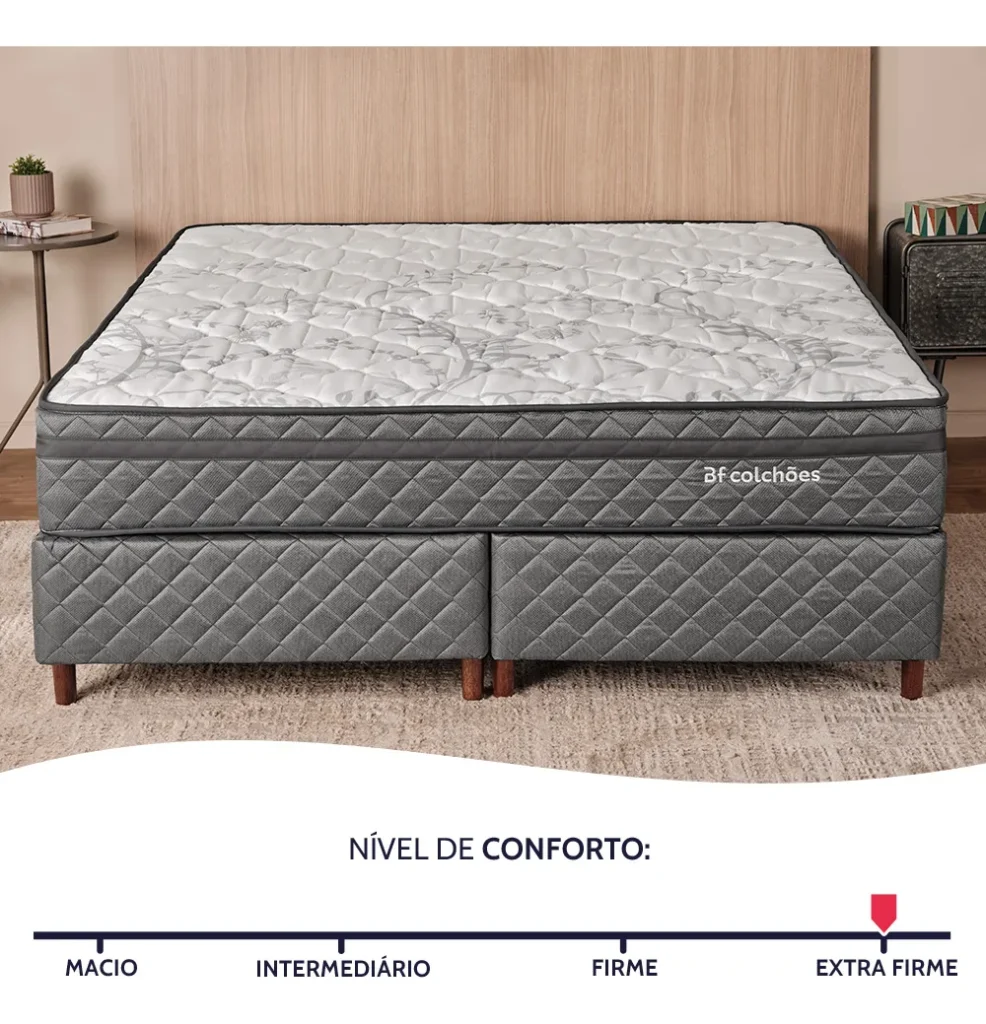 Colchão King Ortopédico Espuma D45 193x203x24cm BF Colchões