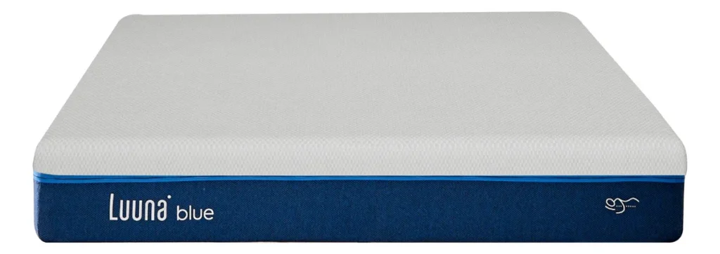 Colchão Luuna Blue Branco E Azul Casal 3 Espumas