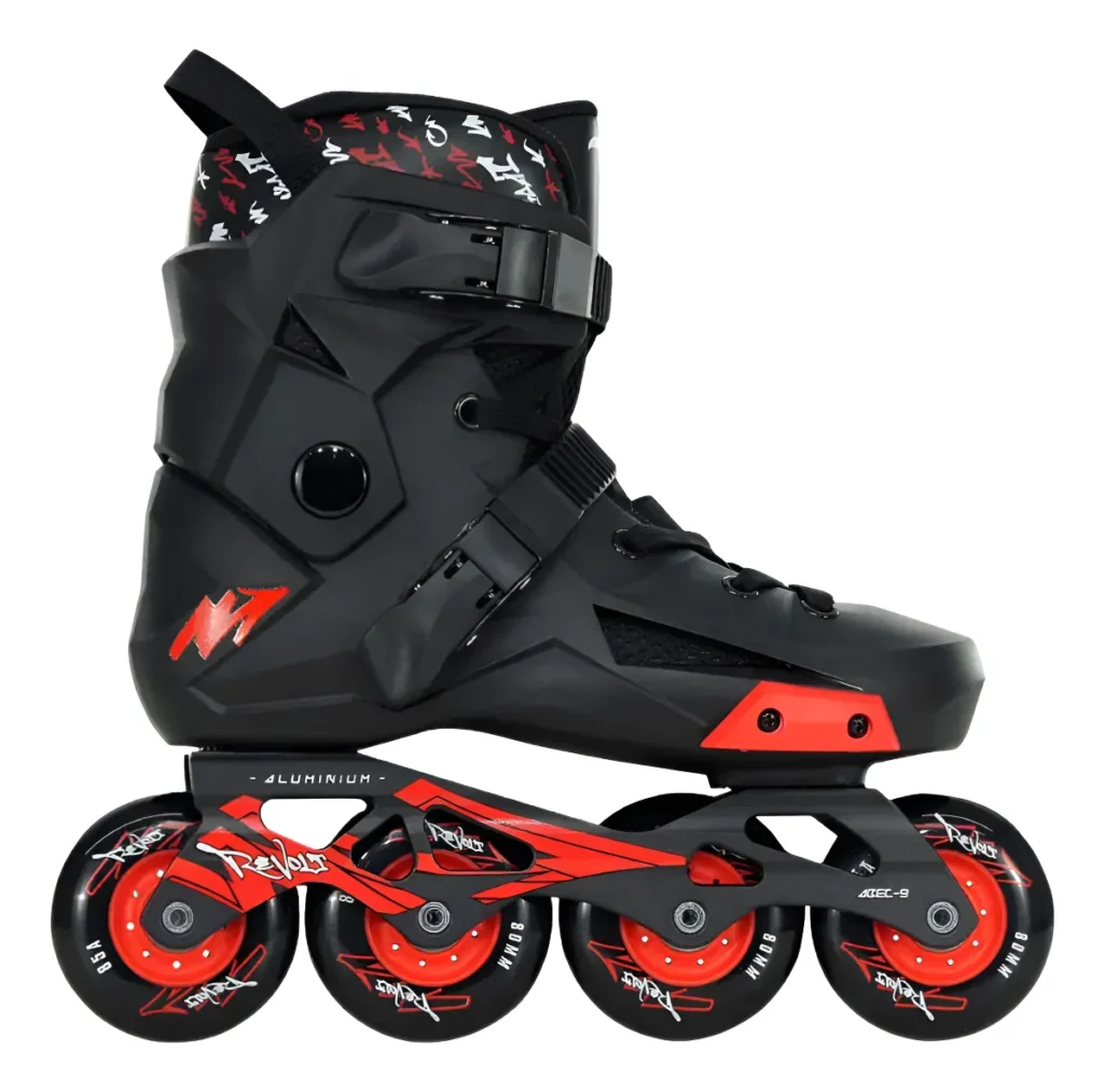 Patins Traxart Revolt Azul Claro ABEC-9 base alumínio freestyle