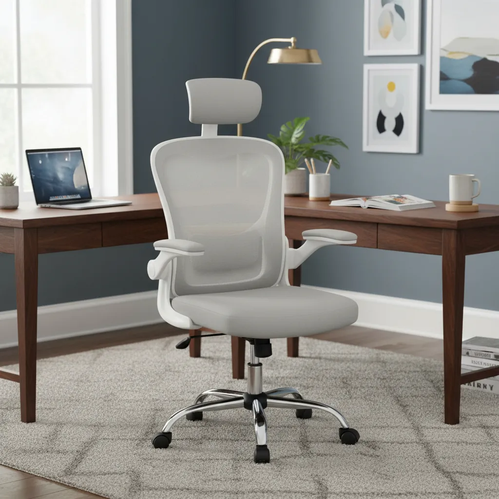Cadeira ergonômica LuvinCo Boston G100 cinza em tela mesh