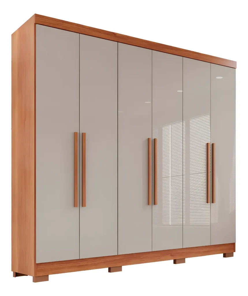 Guarda-roupa Casal 6 Portas 2 Gavetas França Wt
