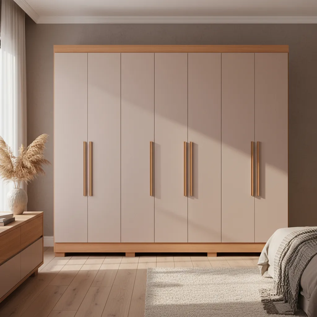 Guarda-roupa Casal Bartira Diplomata Com 7 Portas E 6 Gav Cor Avela