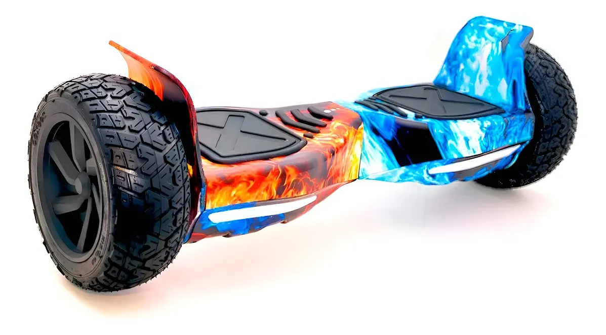 Hoverboard skate elétrico 8.5 off-road LED Bluetooth