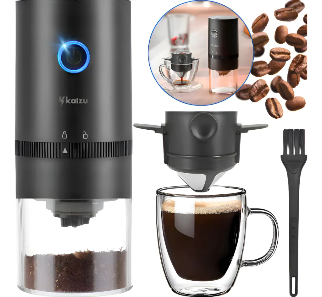 Kit Café Gourmet Barista Moedor Elétrico Grãos Filtro Inox