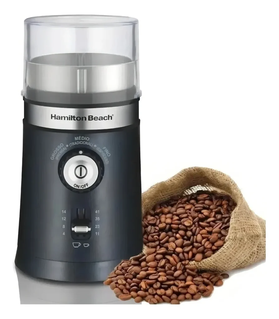 Moedor Moinho Automático Ajustável Com Controle De Granulação Triturador Secos Sementes Grãos Café Cuba Removível E 2 Lâminas Em Aço Inox Doméstico