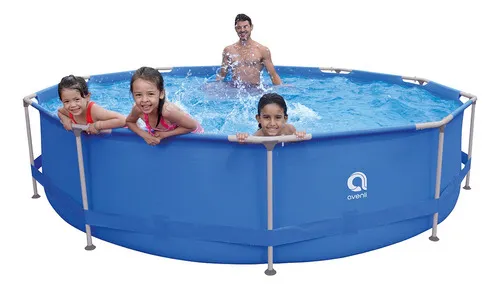 Piscina Avenli 360x76 cm 6125L Redonda Estrutural PVC Azul