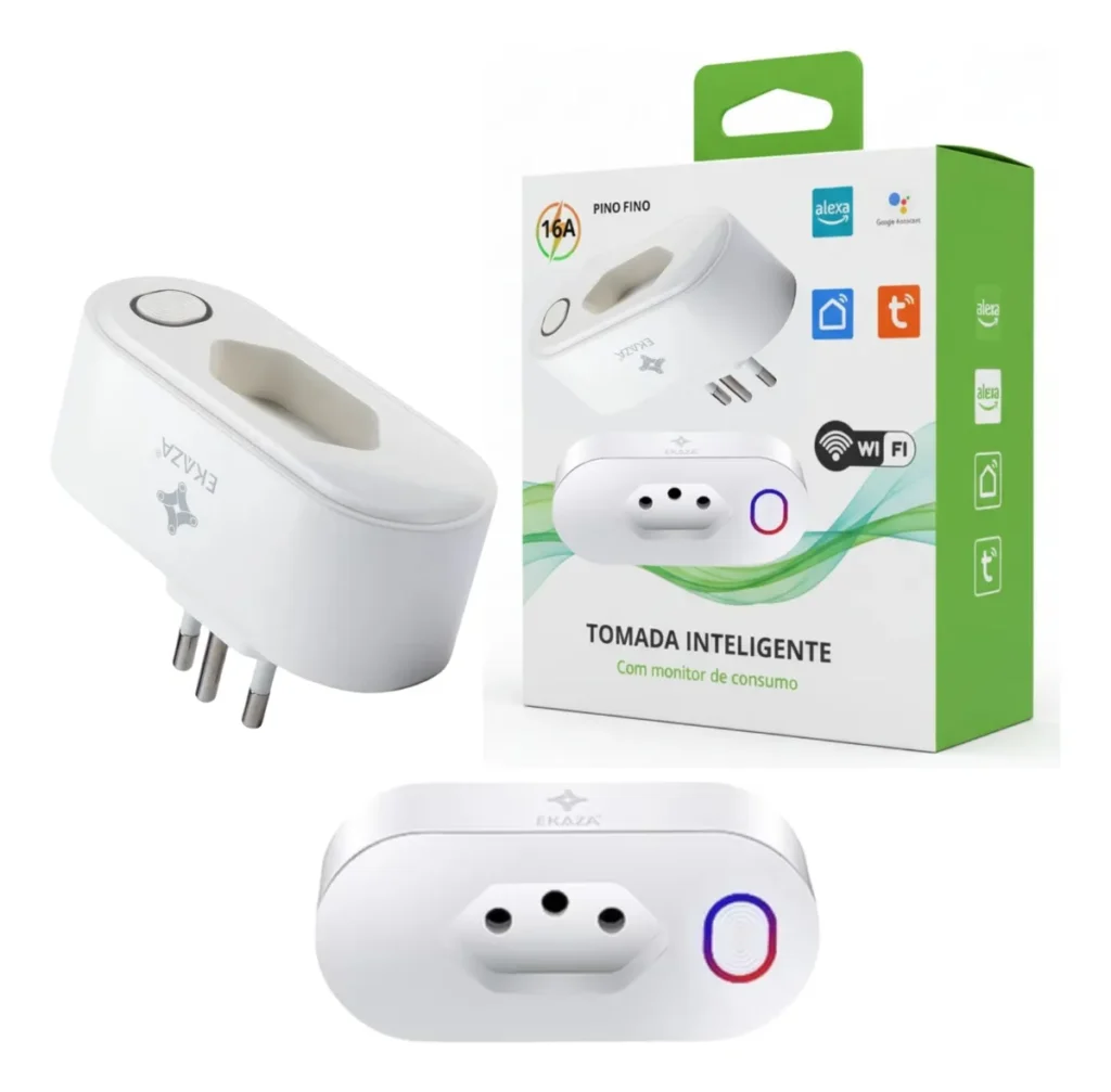 Tomada Inteligente 16a Wifi Smart Alexa Monitora Consumo