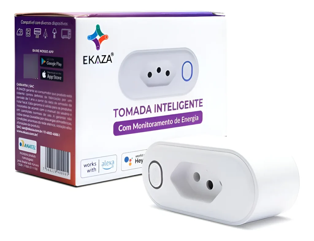 Tomada Inteligente Smart Wifi Controle Automação Ekaza 16a