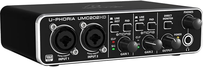 Behringer UMC202HD Interface de Áudio USB MIDI