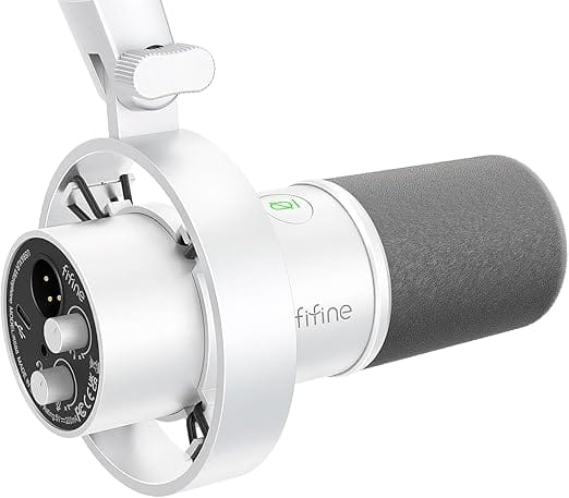 FIFINE Microfone dinâmico XLR estúdio,microfone USB para podcast PC para gravação streaming