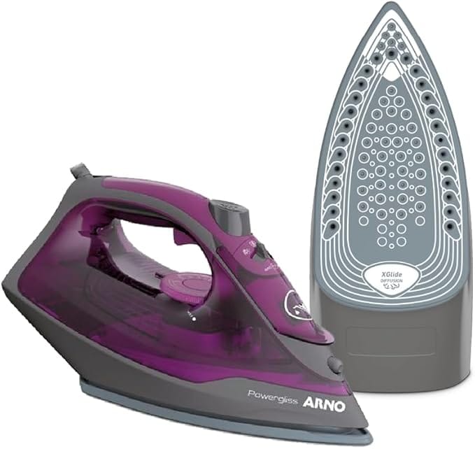 Ferro a vapor Arno Powergliss FPO1 com base cerâmica Xglide