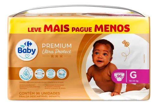 Fralda Infantil Carrefour My Baby G 96 Unidades Gênero Sem gênero Tamanho Grande (G)