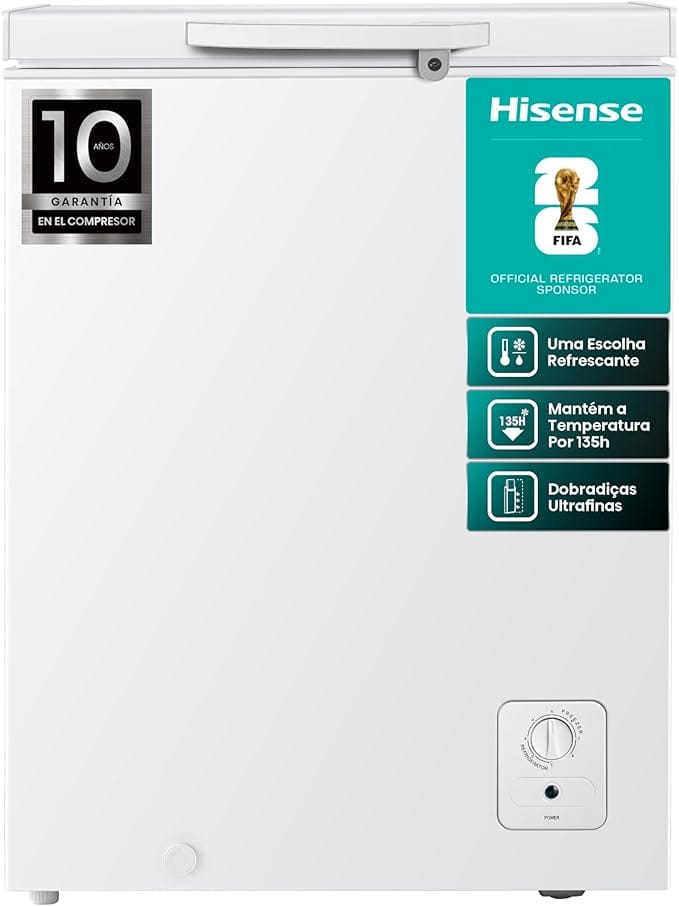Freezer Horizontal Hisense 142 Litros Tripla Ação Branco FC185N – 127 Volts
