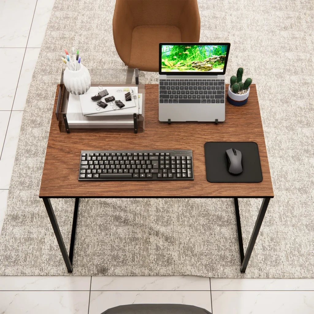 Mesa Para Home Office Inaugura Móveis Cor Freijó Escrivaninha Industrial Quarto Notebook Escritorio Computador Para Estudos Grande