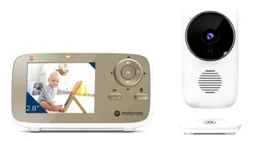 Motorola VM483 babá eletrônica tela 2.8 Lcd com zoom digital cor branco