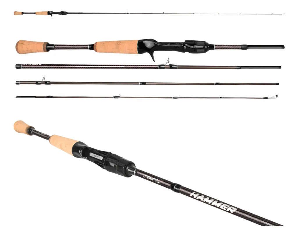 Vara Hammer 4 Partes 1.73m 10-25lb Carretilha Saint Preto