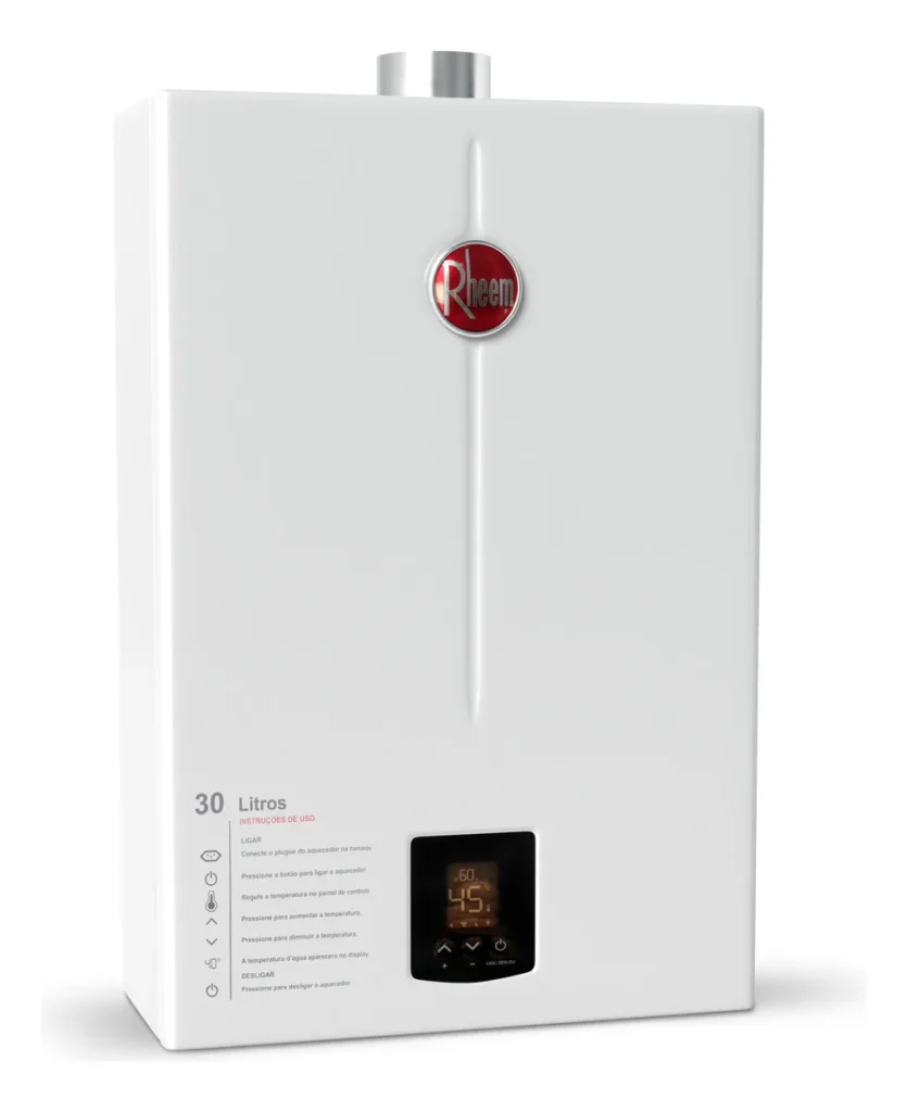 Aquecedor 30 Litros Digital Rheem Ef GLP