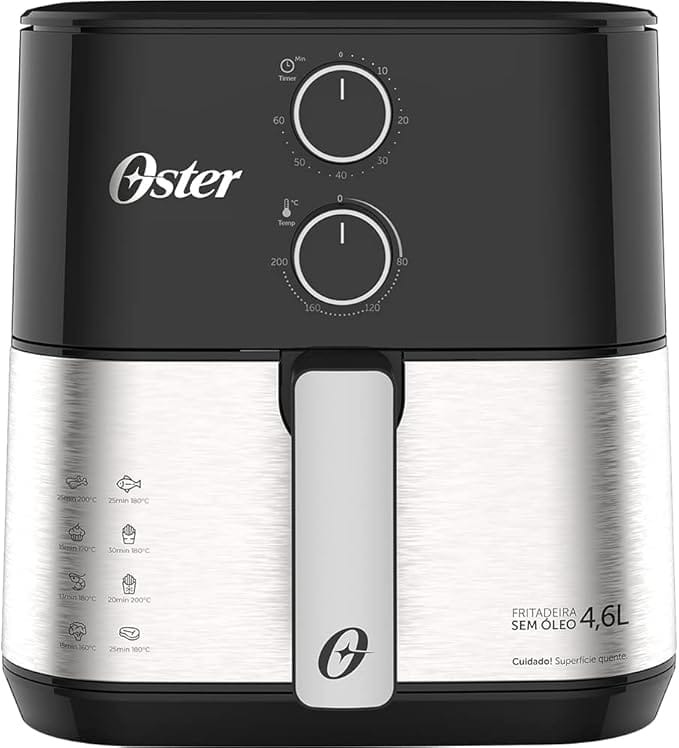 Fritadeira Sem Óleo Oster 4 litros OFRT520 preta