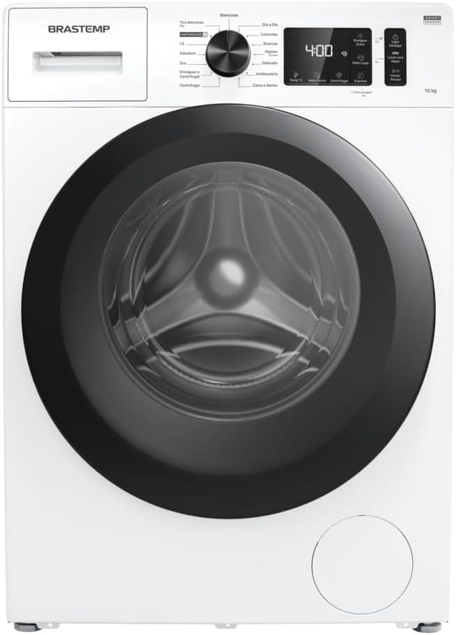 Lavadora Brastemp 10kg branca com Smart Sensor, Tira Manchas Pro e Motor Inverter - BNF10AB 110V