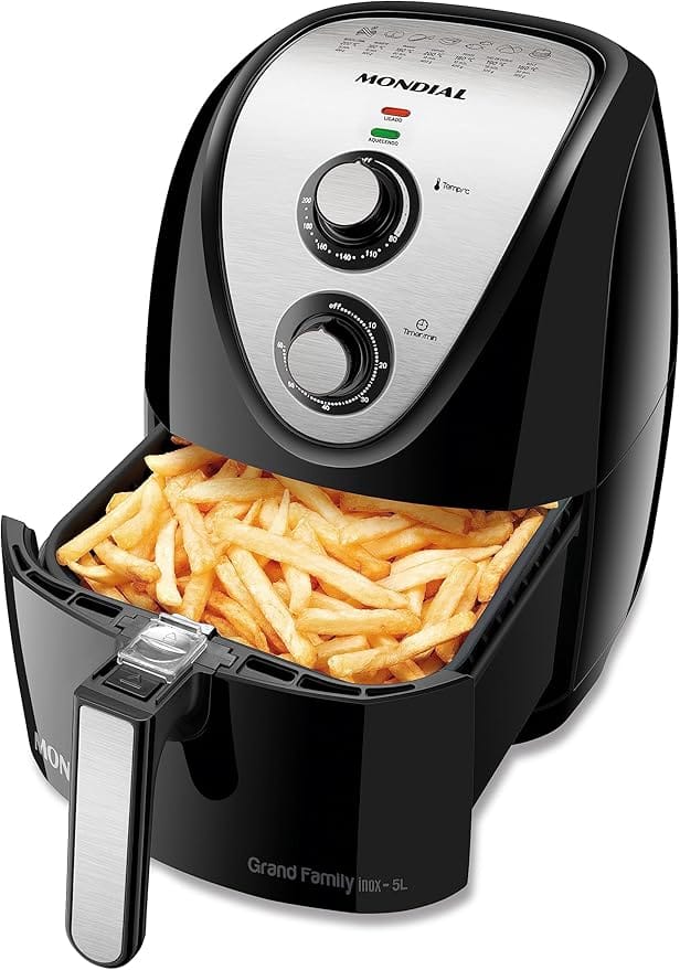 Mondial Fritadeira Sem Óleo Grand Family Inox 5 litros AFN-50-BI
