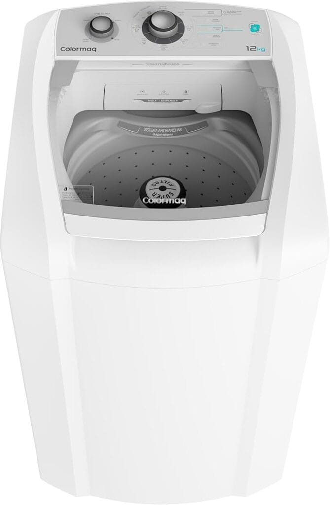 Máquina de lavar Colormaq 12kg LCA12 automática branca com sistema antimanchas