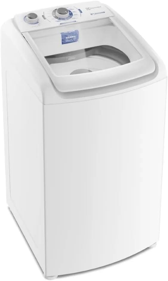Máquina de lavar Electrolux 9kg branca Efficient Care LED09 com cesto inox