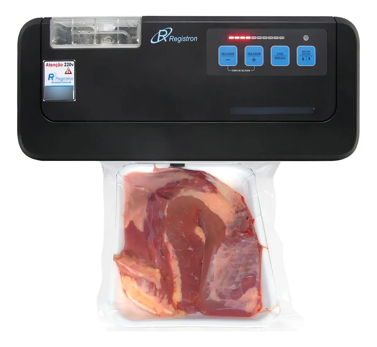 Seladora a vácuo automática RG-300X com reservatório e solda larga
