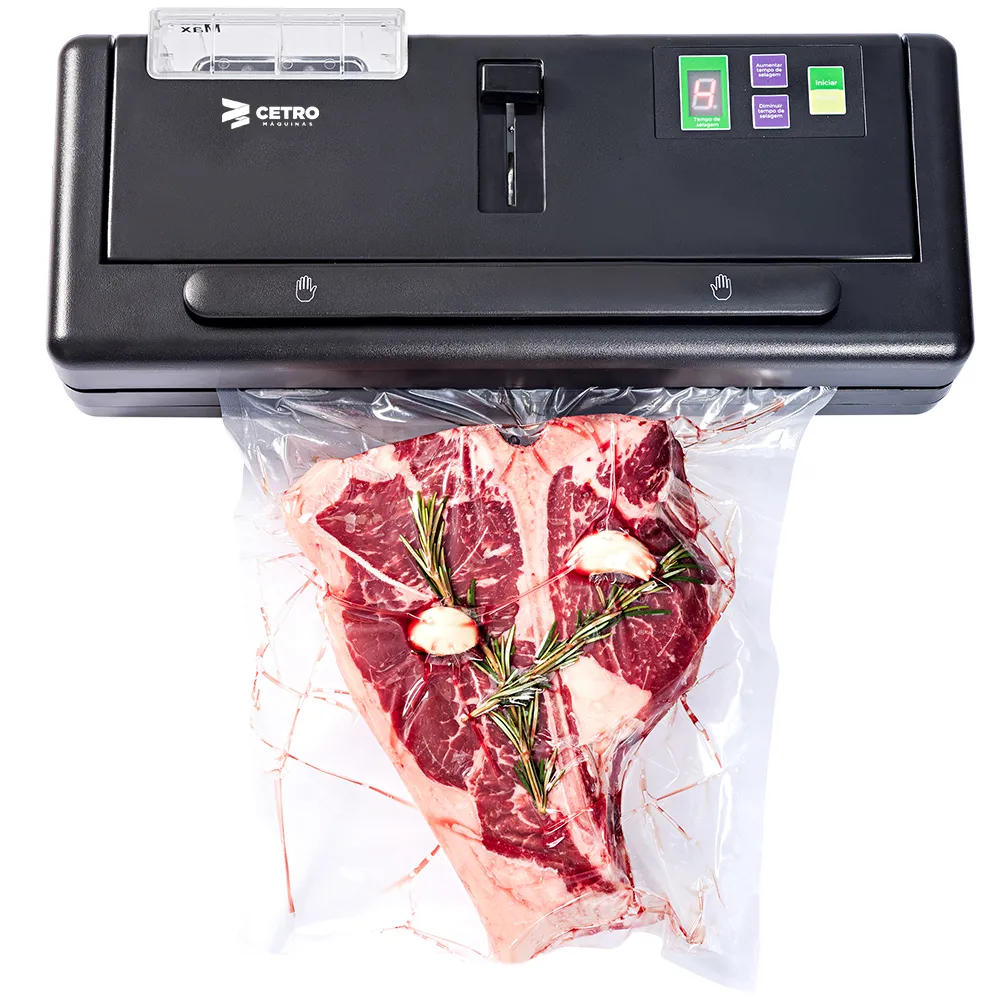 Seladora a vácuo comercial para alimentos úmidos e líquidos 127V