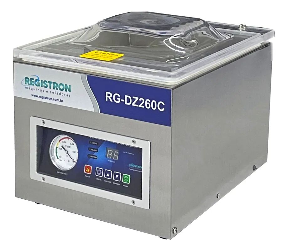 Seladora a vácuo industrial de câmara RG-DZ260C com barra de 26 cm