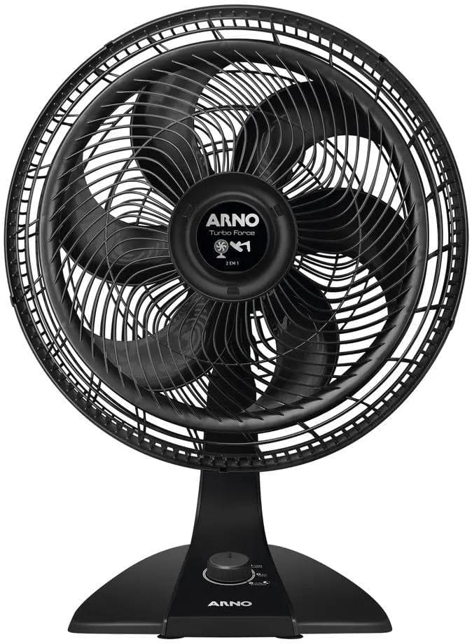 Ventilador Arno Turbo Force VF42 40cm 2 em 1 mesa ou parede preto