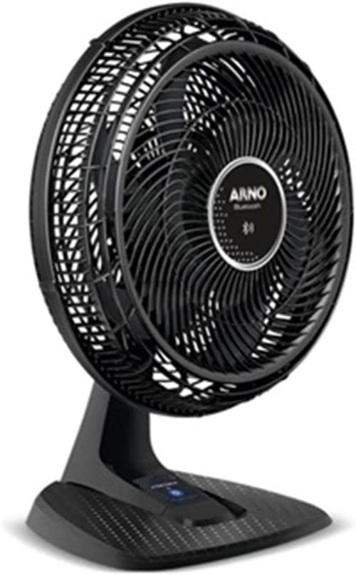 Ventilador de mesa Arno Ultra Silence Force Bluetooth VDBT preto com controle via app