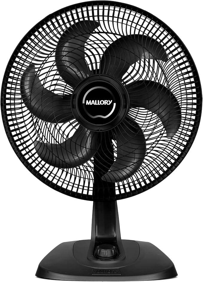 Ventilador Mallory Turbo Fresh 40cm mesa e parede preto silencioso
