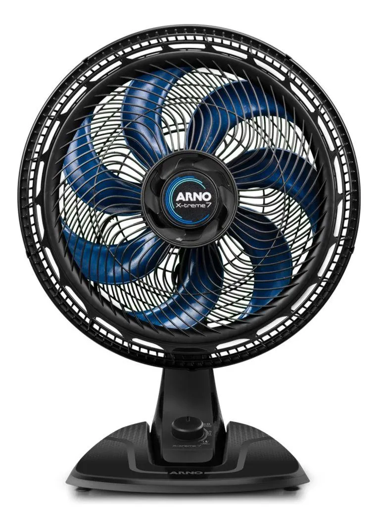 Ventilador de mesa Arno X-TREME 7 VE70 40cm preto com pás azuis e Power Zone