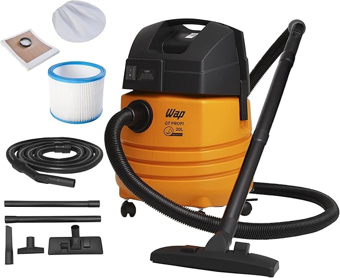 WAP Aspirador de Pó e Água Barril GT PROFI 20, Profissional, Compacto, 25 Litros, Filtro Lavável, 160mbar 1400W 127V