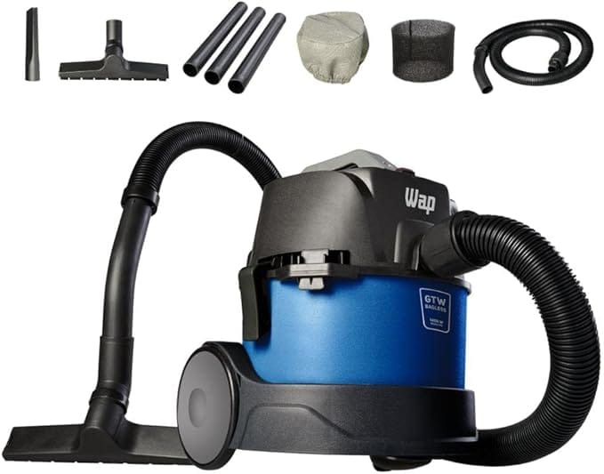 WAP Aspirador de Pó e Água Barril GTW BAGLESS, Compacto, 6 Litros, com Filtro Lavável, 160mbar 1400W 127V